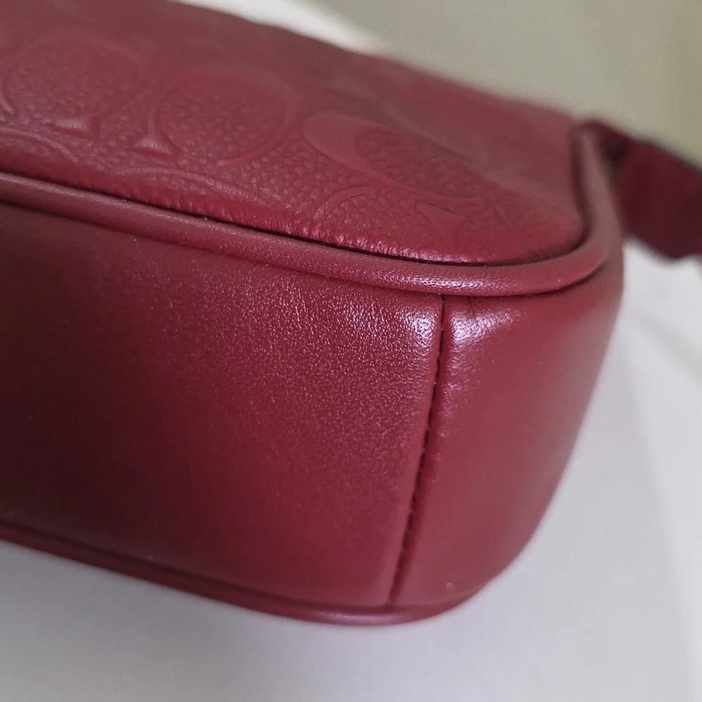 Coach C7362 Signature Dark Red 1941 Leather Nolita 19 Minibag EUC - Picture 11 of 17